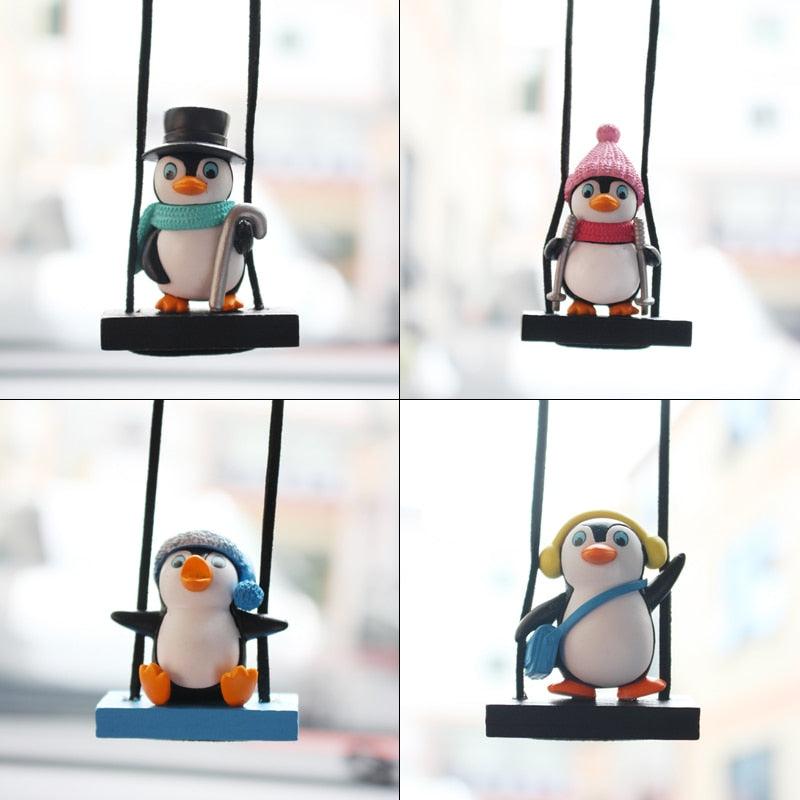 Swing Sled Penguin Car Pendant - Puritific