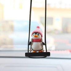 Swing Sled Penguin Car Pendant - Puritific