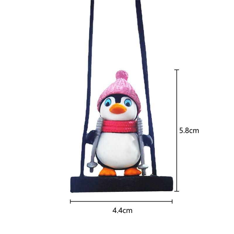 Swing Sled Penguin Car Pendant - Puritific