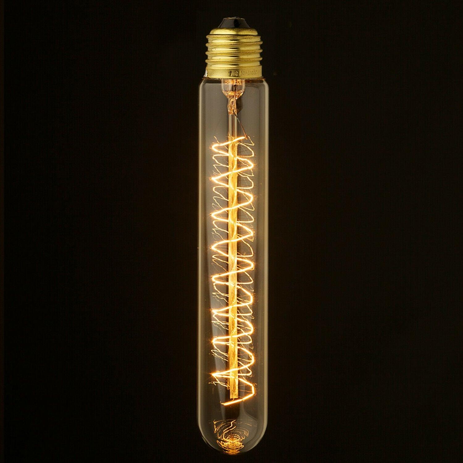 T185 E27 60W Antique Filament Spiral Lamp Light Bulb~1668-2