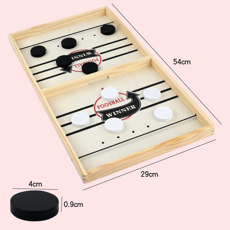 Table Hockey Fast Sling Puck Board Game - Puritific