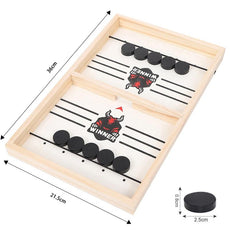 Table Hockey Fast Sling Puck Board Game - Puritific