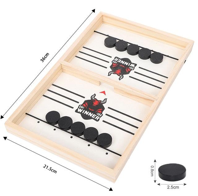 Table Hockey Fast Sling Puck Board Game - Puritific