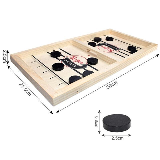 Table Hockey Fast Sling Puck Board Game - Puritific