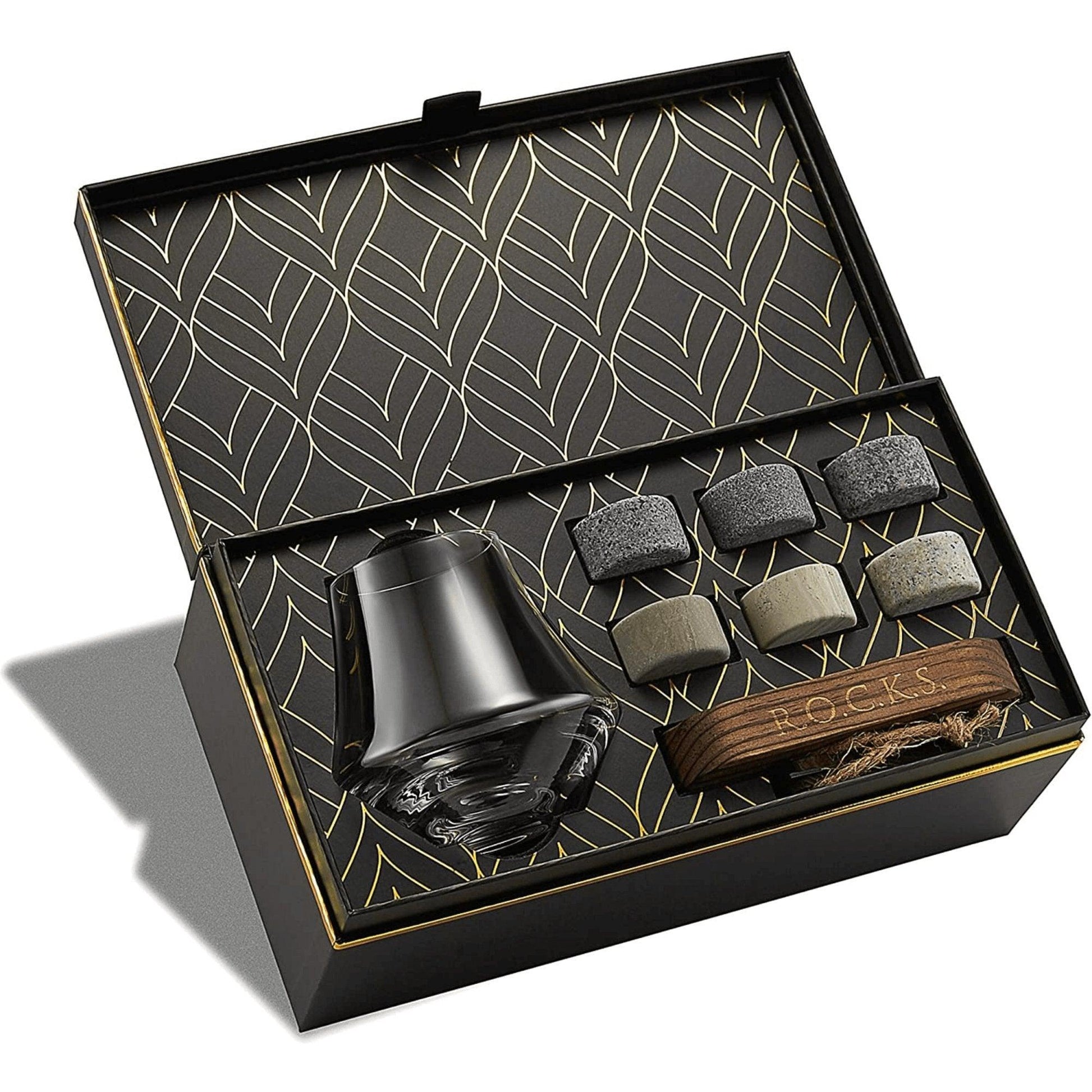 The Connoisseur's Set - Whiskey Stones & Crystal Nosing Tasting Glass - Puritific