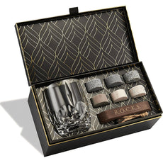 The Connoisseur's Set - Whiskey Stones & Iconic Crystal Glass Edition - Puritific