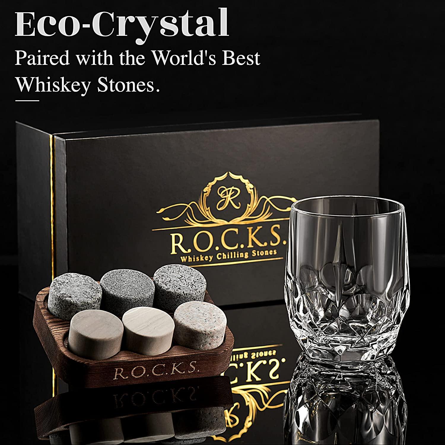 The Connoisseur's Set - Whiskey Stones & Iconic Crystal Glass Edition - Puritific