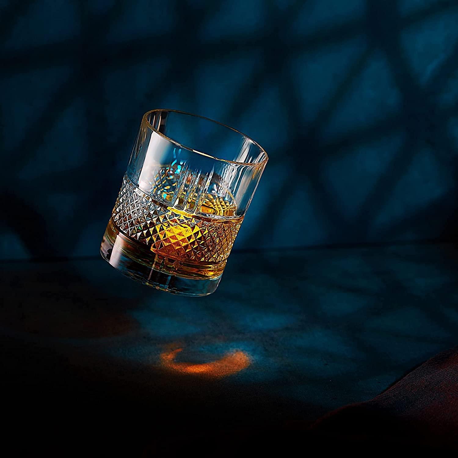 The Connoisseur's Set - Whiskey Stones & Reserve Whiskey Crystal Glass - Puritific