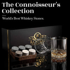 The Connoisseur's Set - Whiskey Stones & Signature Glass Edition - Puritific