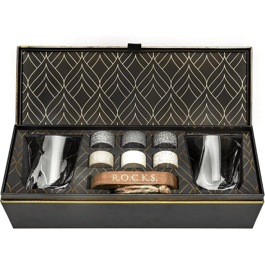 The Connoisseur's Set - Whiskey Stones & Twist Glass Edition - Puritific