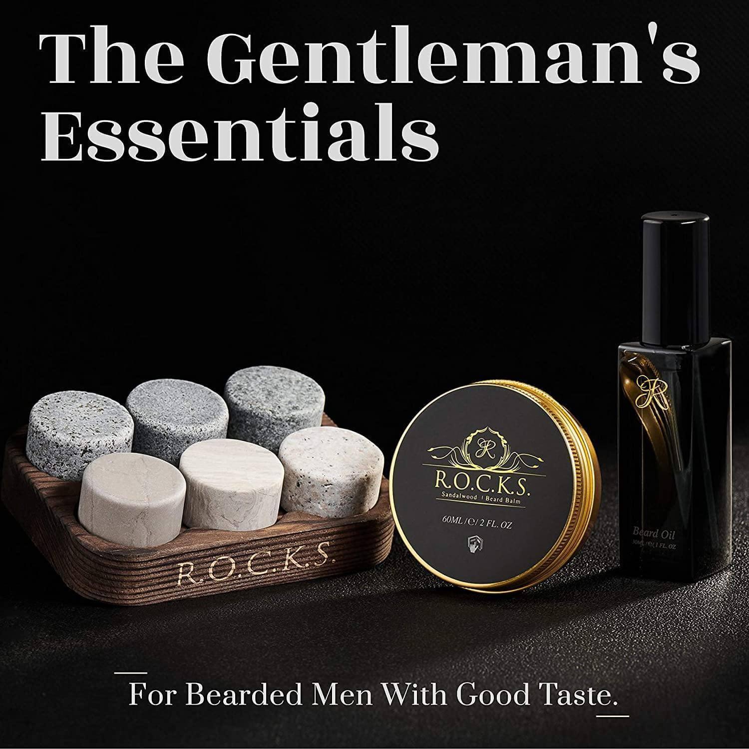 The Gentleman's Essentials - Whiskey Stones & Grooming Kit Gift Set - Puritific