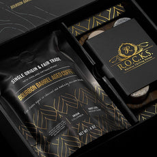 The Gourmet Gift Set - Whiskey Stones & Bourbon Barrel Aged Coffee - Puritific