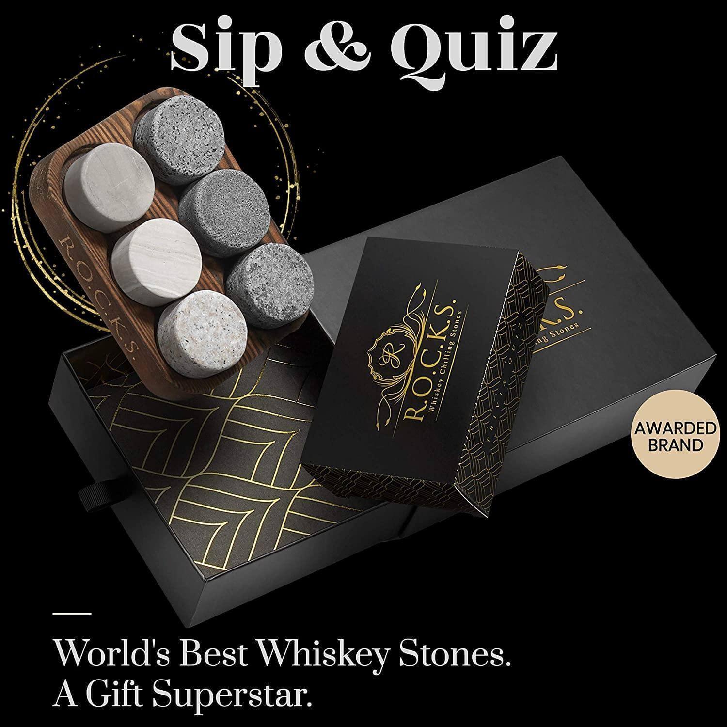 The Original Rocks x Whiskey Trivia Quiz Gift Set - 100 Q&A - Puritific