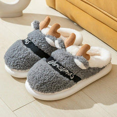 Thick Sole Christmas Deer Slippers - Puritific