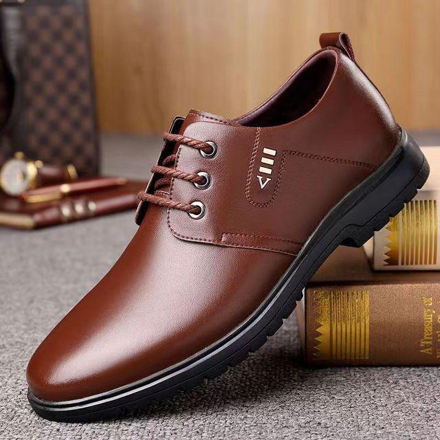 Thick-soled Laced Up Mens Shoes - Puritific