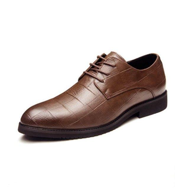 Thick-soled Laced Up Mens Shoes - Puritific