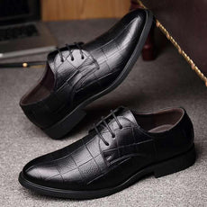 Thick-soled Laced Up Mens Shoes - Puritific