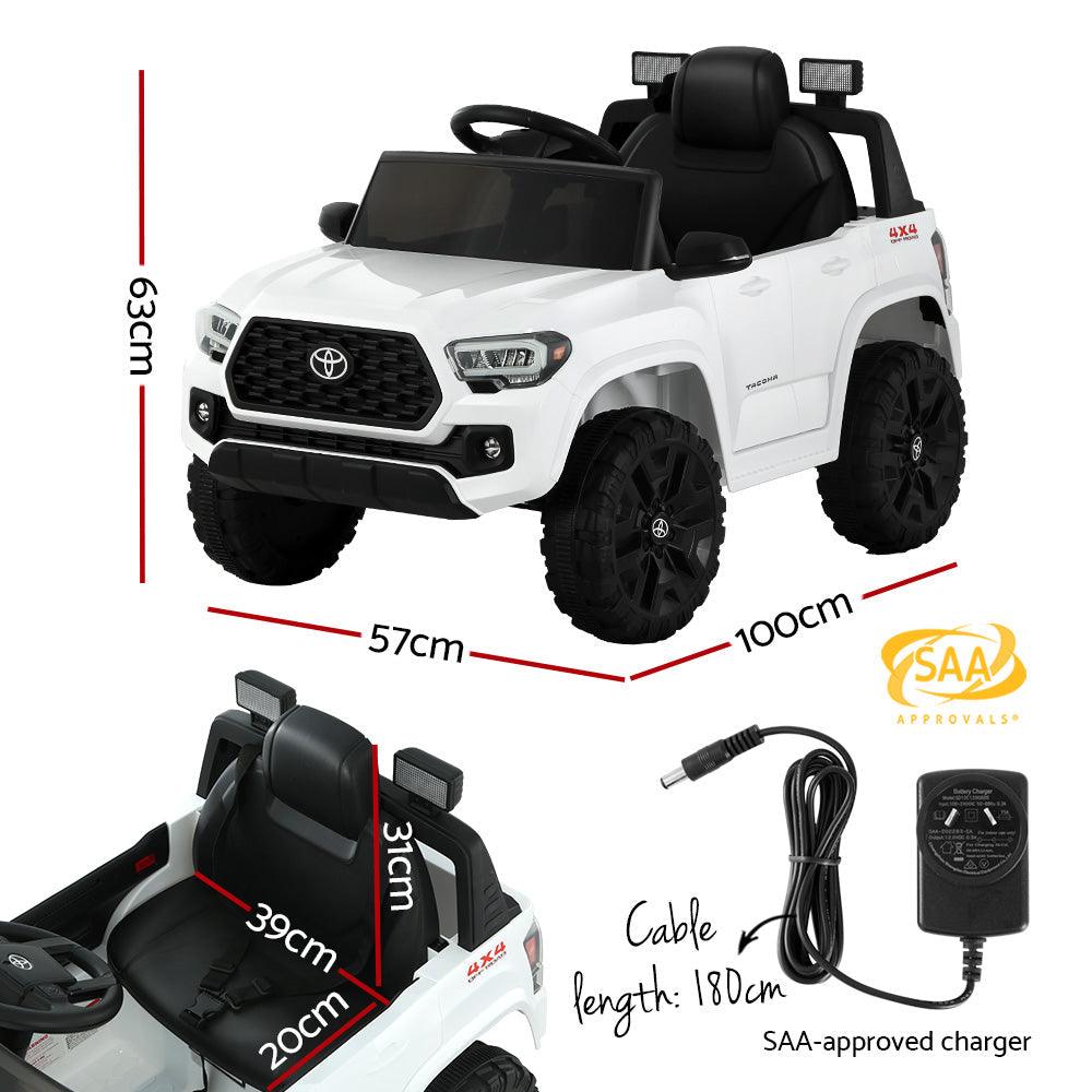 Toyota Ride On Car Kids Electric Toy Cars Tacoma Off Road Jeep 12V Battery White-1