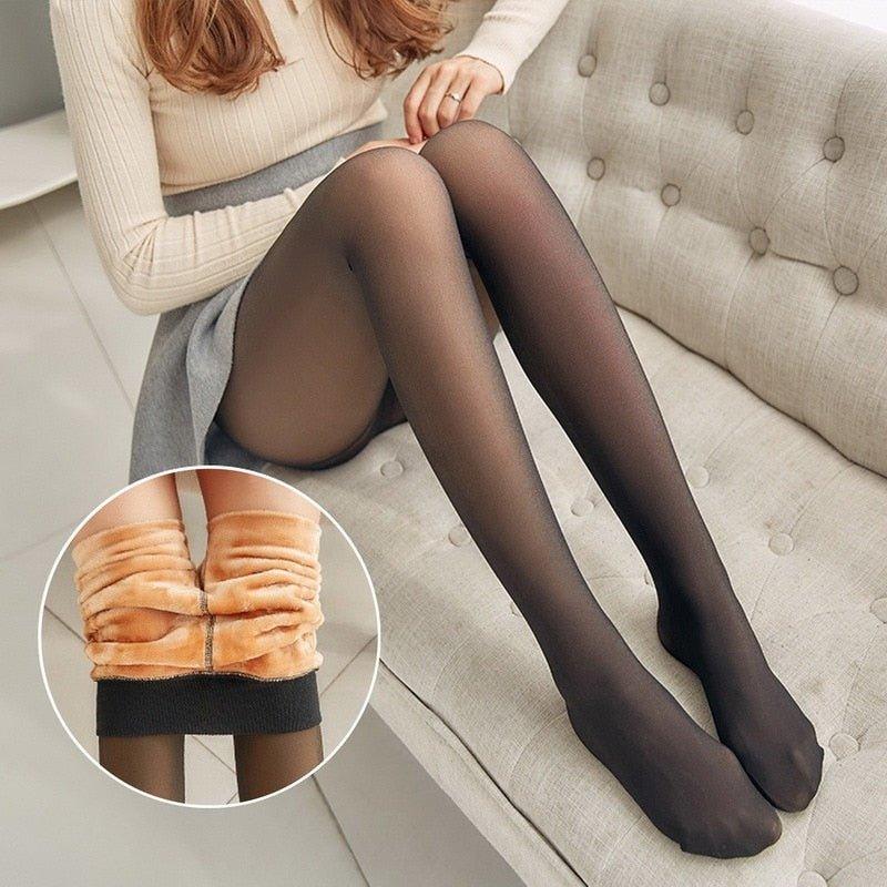 Transparent Tights with Fishnet Pattern - Puritific