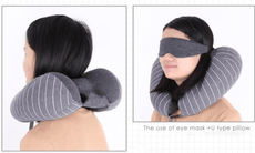 Travel Pillow With Eye Mask - Puritific