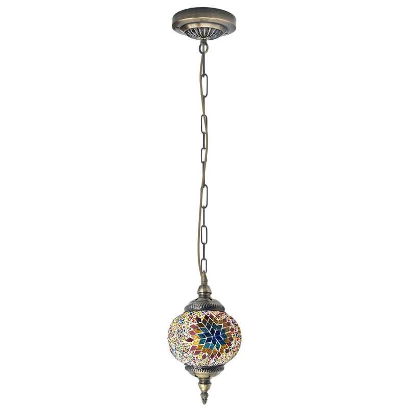 Turkish Mosaic Tiles Glass Pendant Light Fixture Globe Shape~4910-1