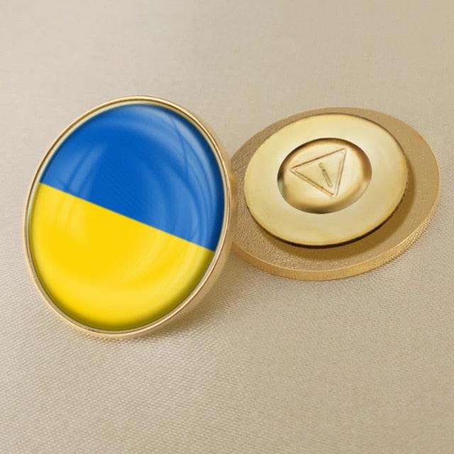 Ukrainian Flag Brooch - Puritific