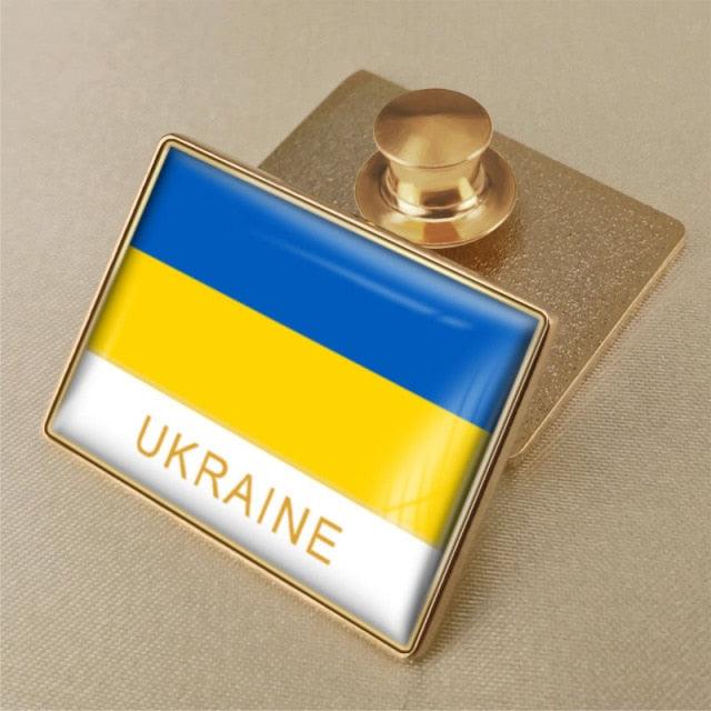 Ukrainian Flag Brooch - Puritific