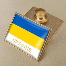 Ukrainian Flag Brooch - Puritific