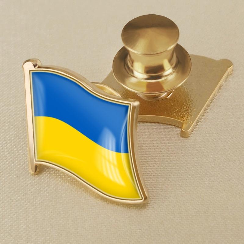 Ukrainian Flag Brooch - Puritific