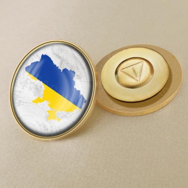 Ukrainian Flag Brooch - Puritific