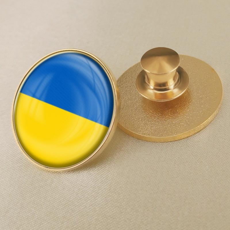 Ukrainian Flag Brooch - Puritific