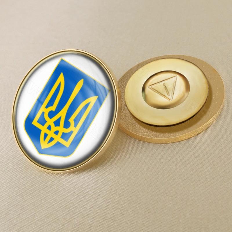 Ukrainian Flag Brooch - Puritific