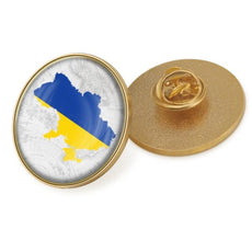 Ukrainian Flag Brooch - Puritific