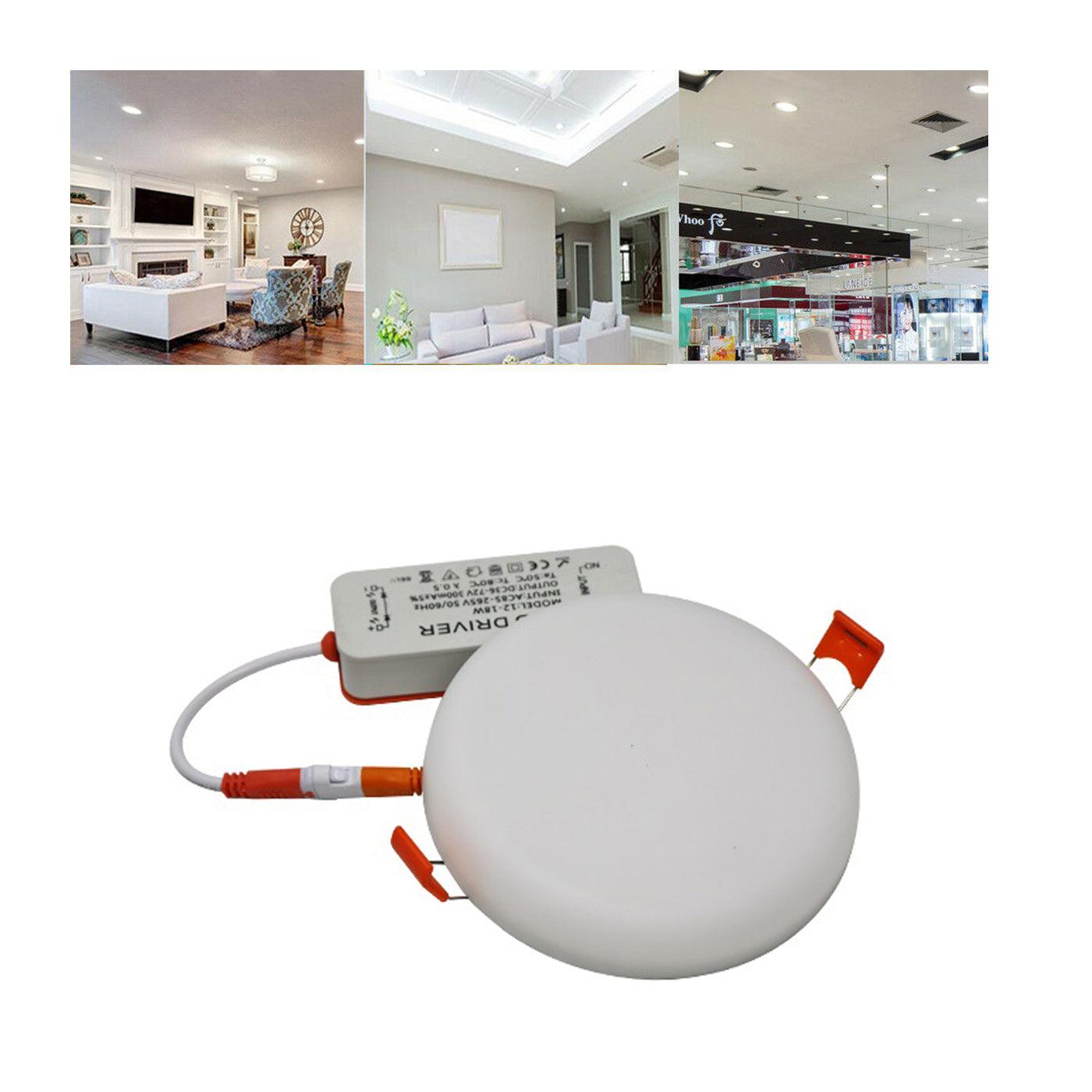 Ultra Thin LED 18 W 6000 K LED Panel Recessed Round Ceiling Spotlight Down Light~2528-9