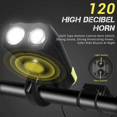 USB Rechargeable LED Bicycle Headlight With Horn - Puritific