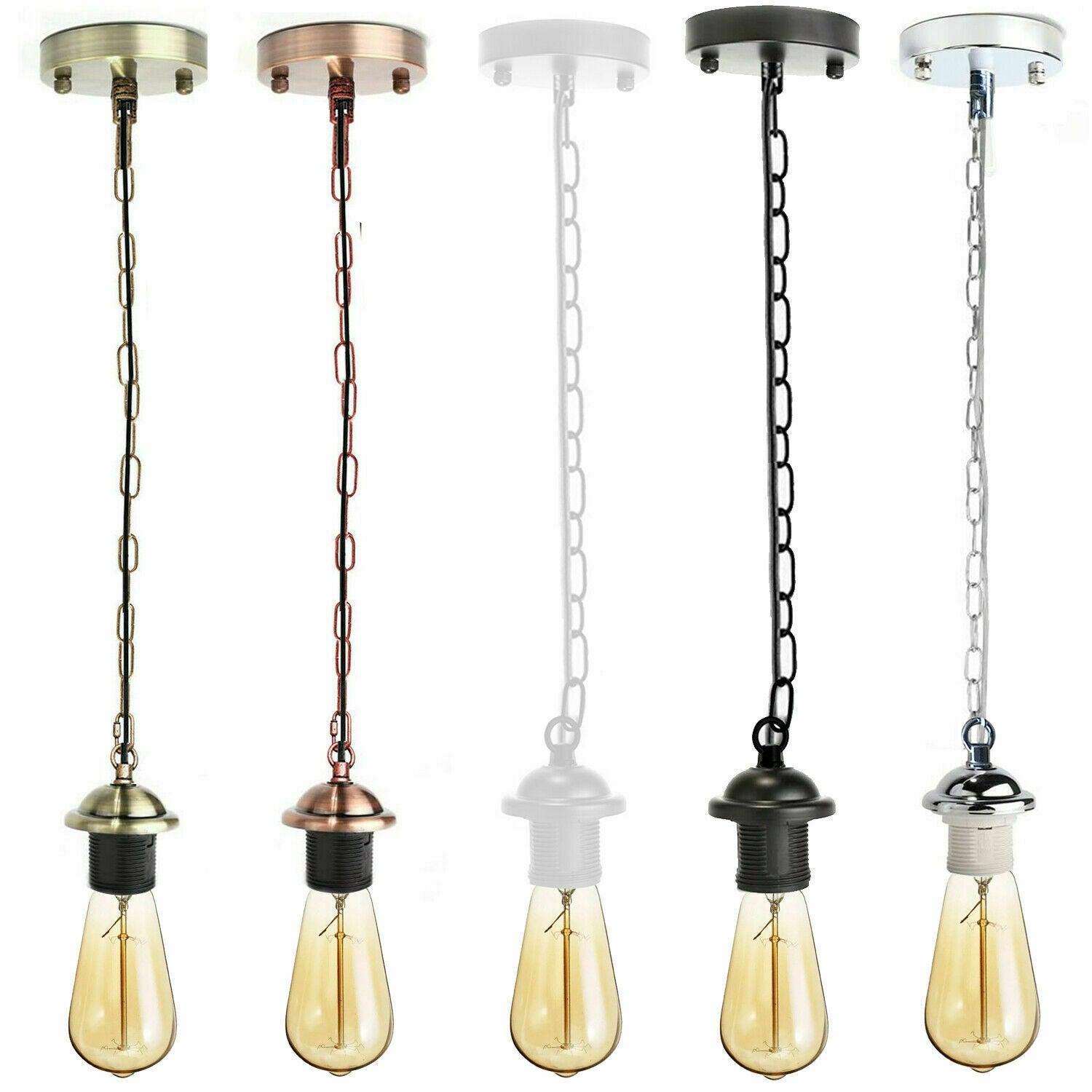 Various colour Metal Ceiling E27 umbrella Lamp Holder Pendant Light With Chain~4037-0