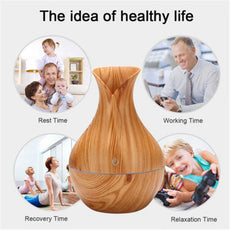 Vase Shape Wood Grain Humidifier - Puritific