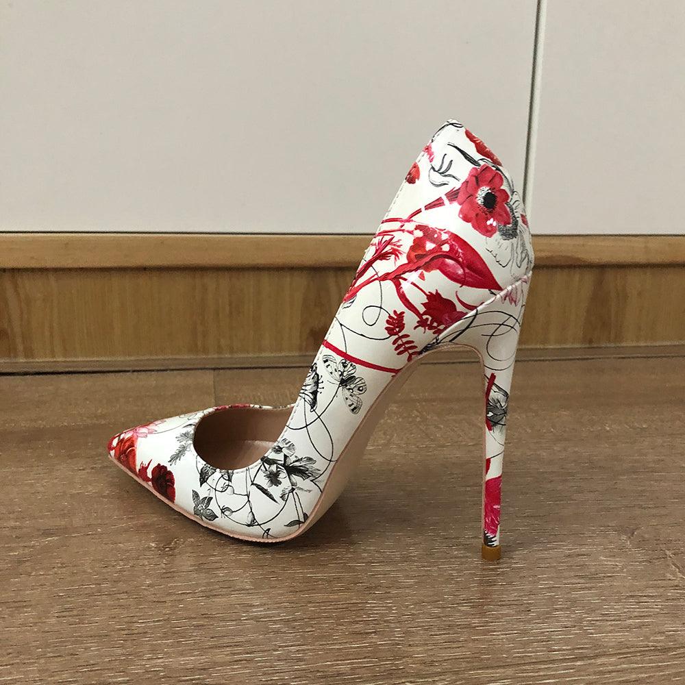 Veowalk Flowers Stiletto Pumps - Puritific