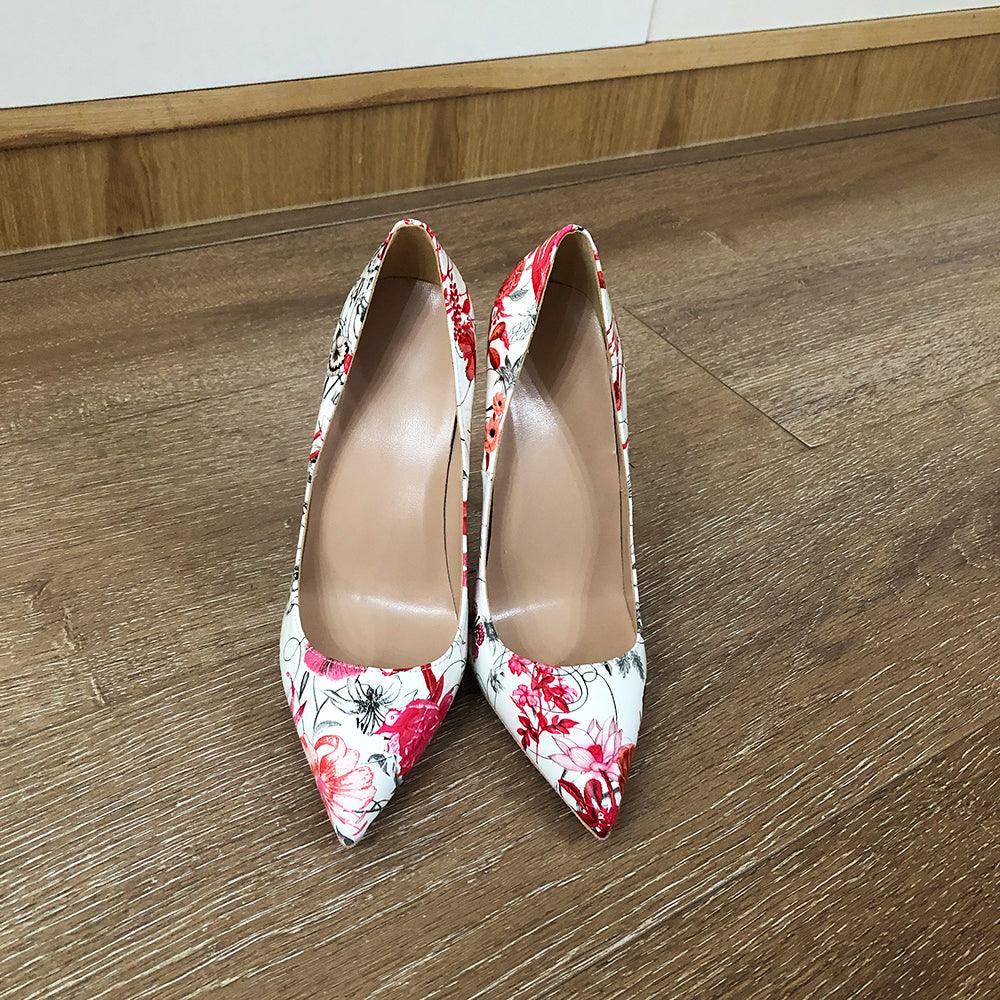 Veowalk Flowers Stiletto Pumps - Puritific