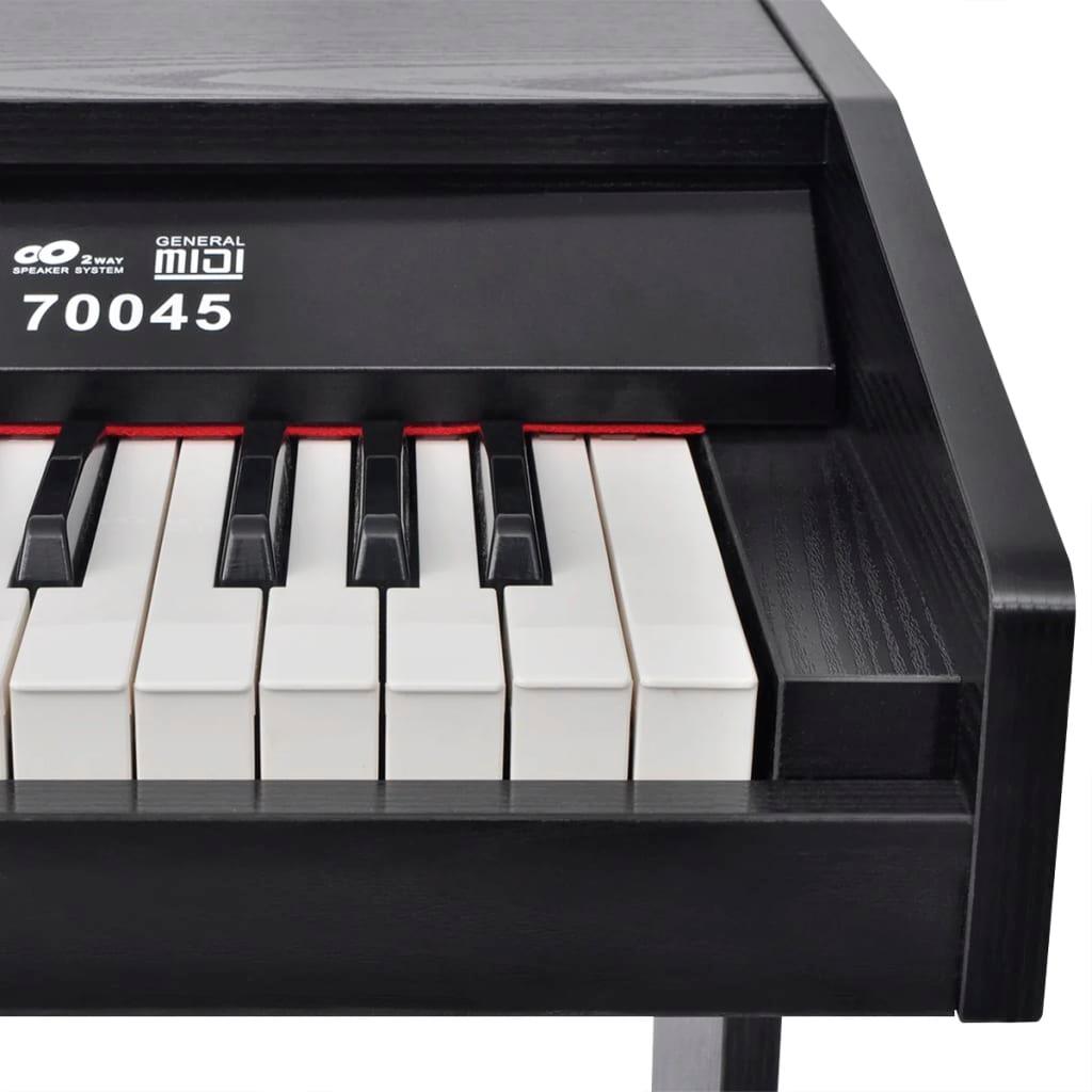 vidaXL 88-Key Digital Piano with Pedals Black Melamine Board-2