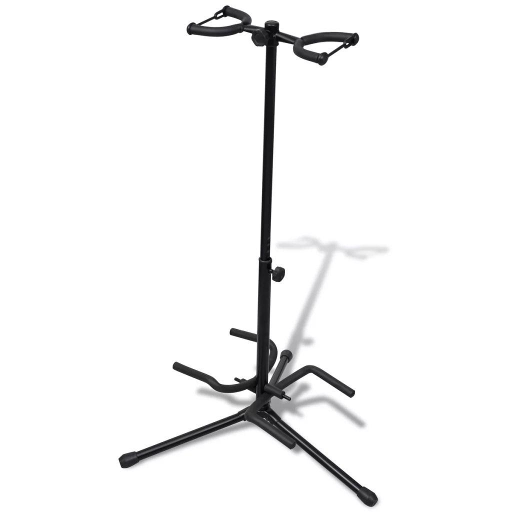 vidaXL Adjustable Double Guitar Stand Foldable-1