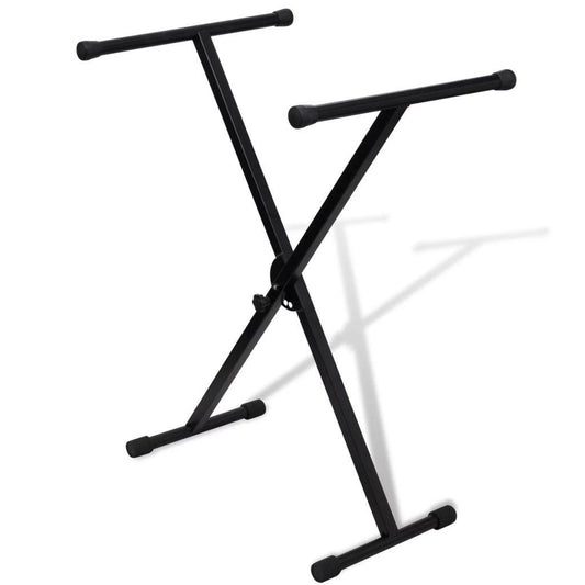 vidaXL Adjustable Single Braced Keyboard Stand X-Frame-0