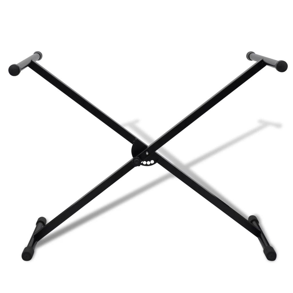 vidaXL Adjustable Single Braced Keyboard Stand X-Frame-2