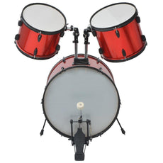 vidaXL Complete Drum Kit Powder-coated Steel Red Adult-2