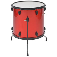 vidaXL Complete Drum Kit Powder-coated Steel Red Adult-3