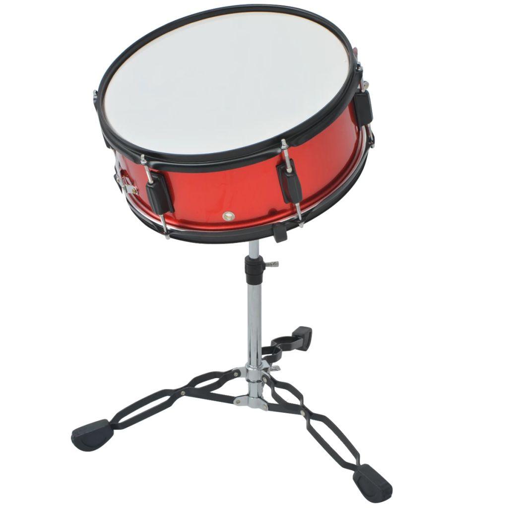 vidaXL Complete Drum Kit Powder-coated Steel Red Adult-4