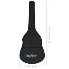 vidaXL Guitar Bag for 4/4 Classical Guitar Black Fabric Guitar Multi Sizes-19