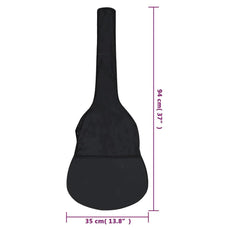 vidaXL Guitar Bag for 4/4 Classical Guitar Black Fabric Guitar Multi Sizes-2