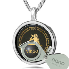 Virgo Necklaces for Lovers of the Zodiac 24k Gold Inscribed - Puritific