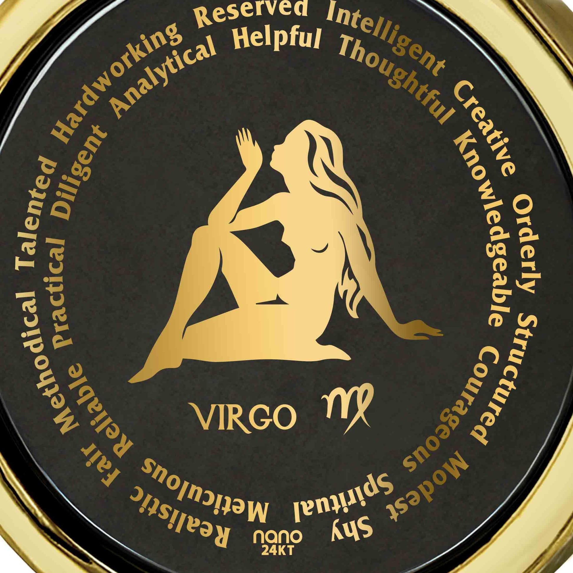 Virgo Necklaces for Lovers of the Zodiac 24k Gold Inscribed - Puritific